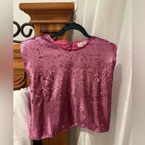 Pink Sequin Top
